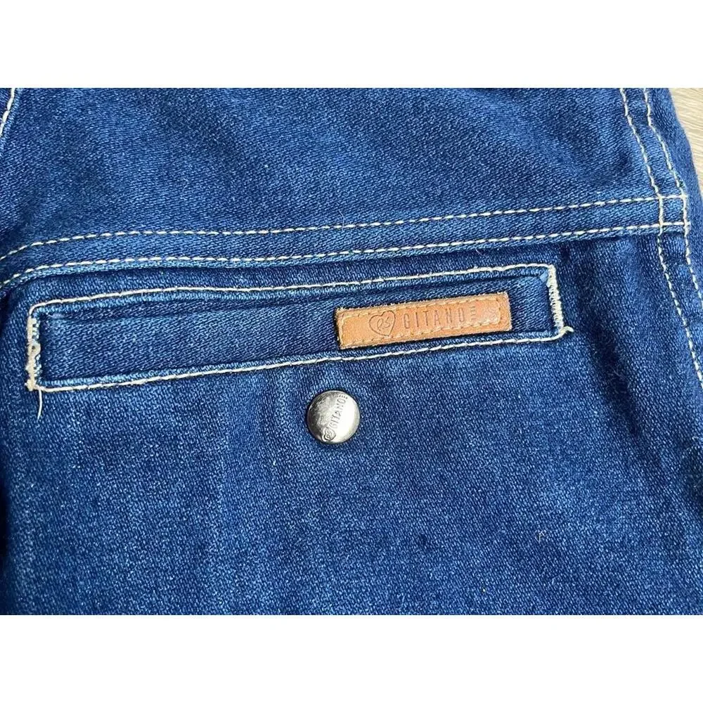 Vintage High-Waisted Dark Blue Denim Jeans - Picture 4 of 7